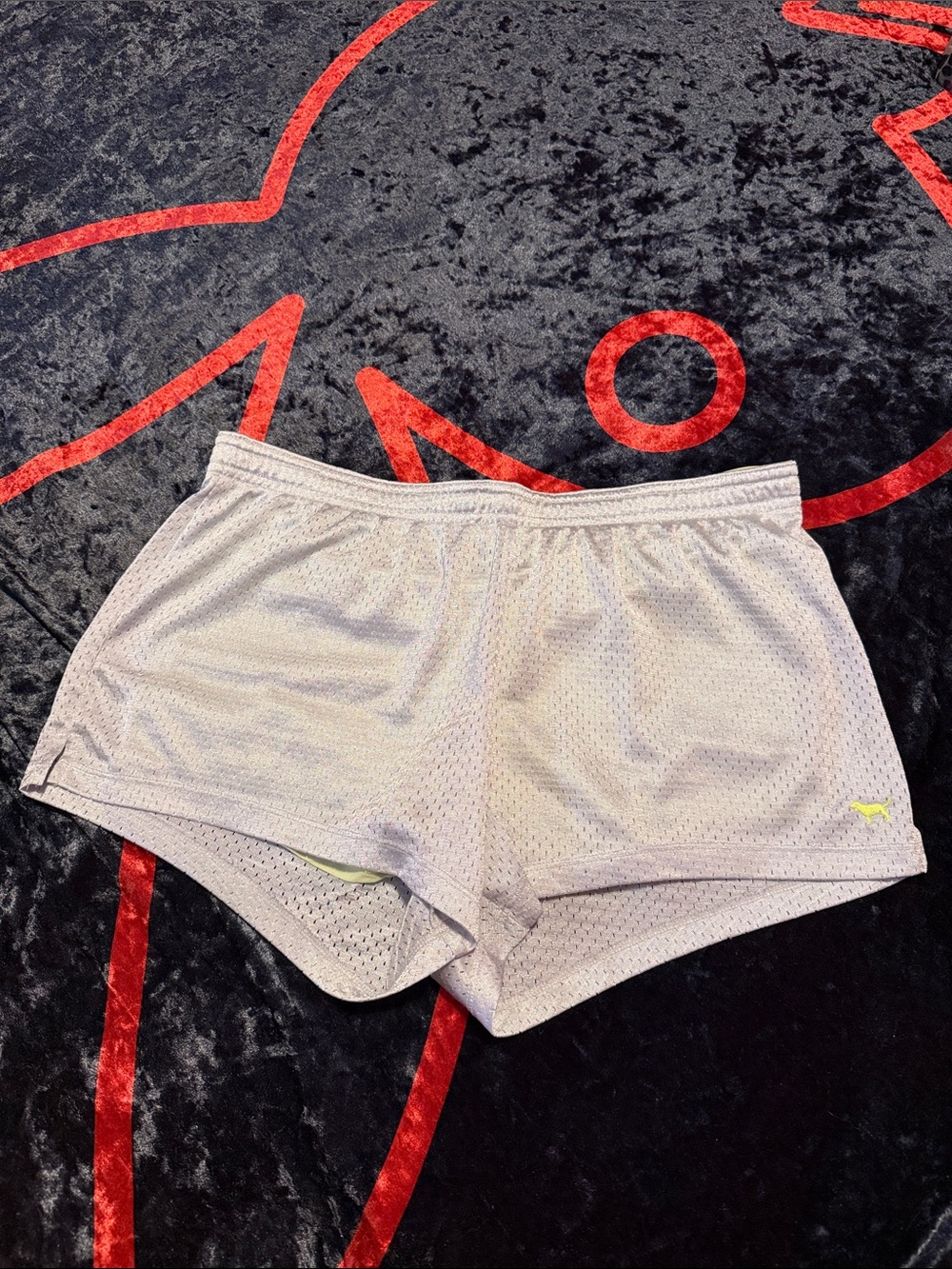 PINK Victoria's Secret Light grey Mesh Athletic Shorts